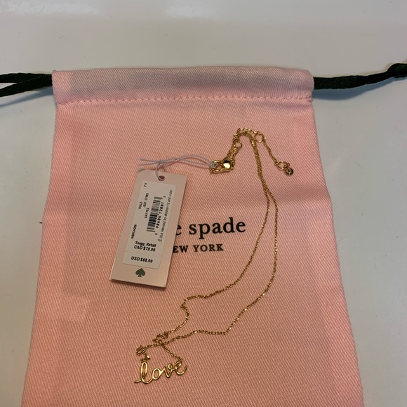 Kate ♠️ Spade ♠️ “Love” Gold Necklace - Picture 3 of 6